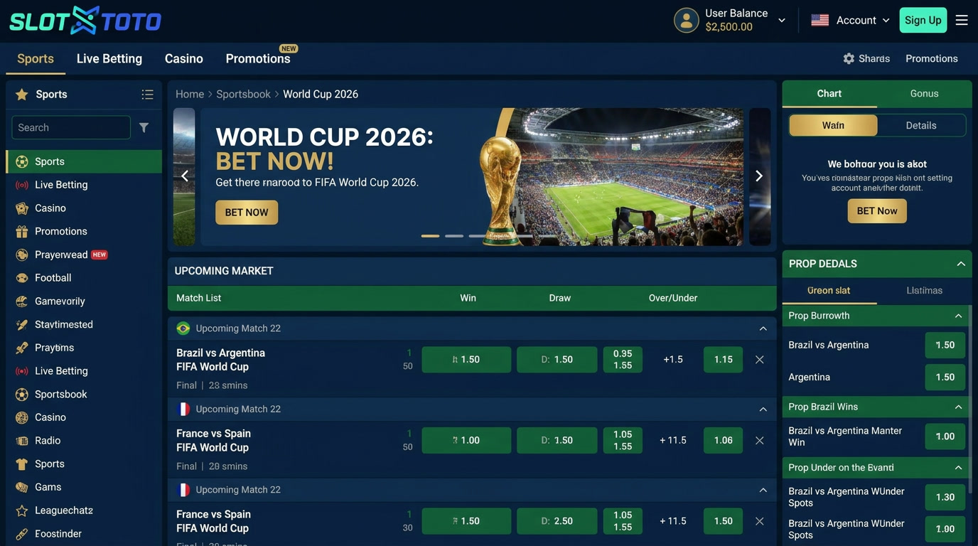 sportsbook online piala dunia 2026